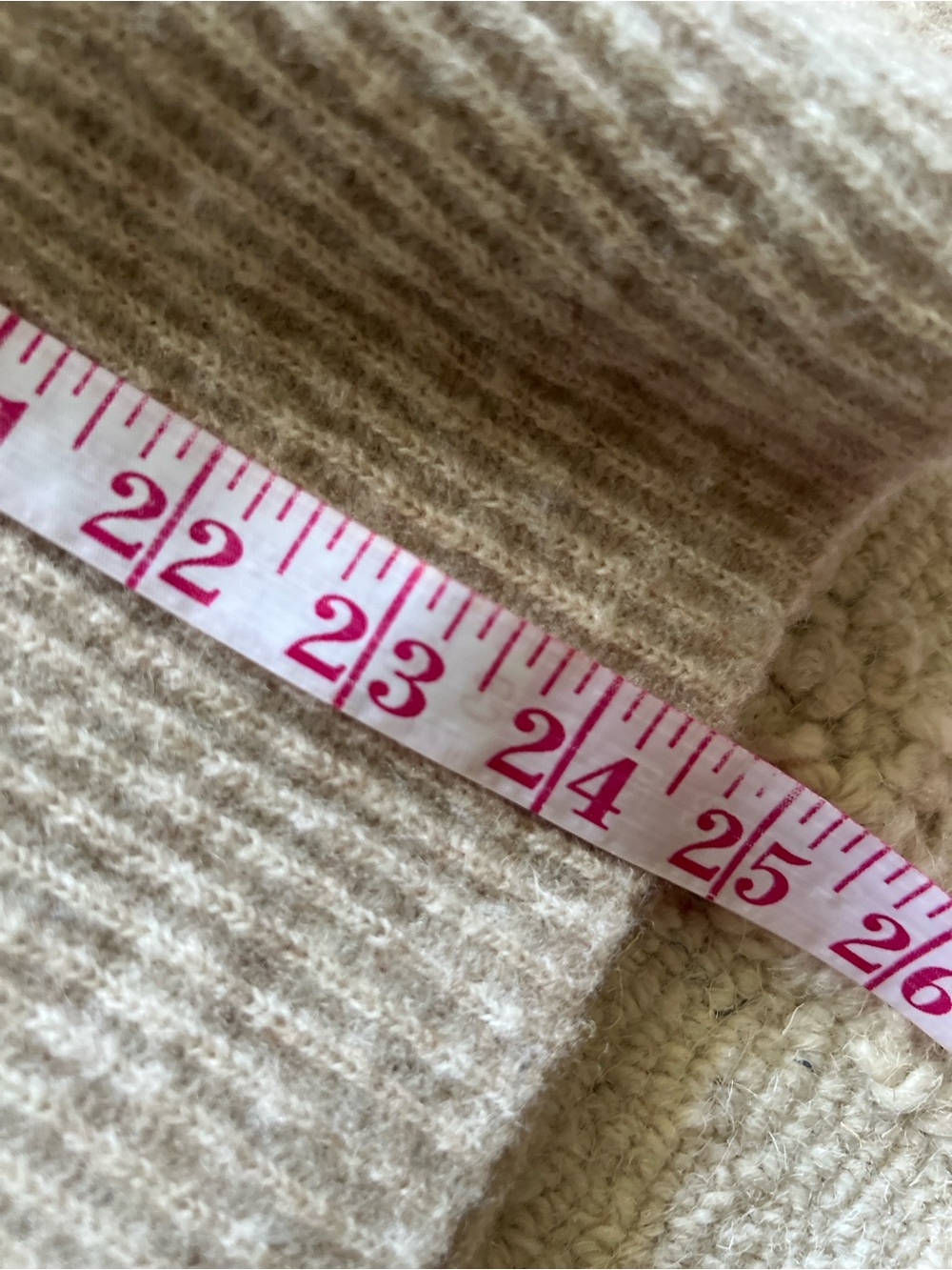 COS Beige Wool Ribbed Crewneck Sweater Size M Minimalist Oatmeal - Picture 9 of 10